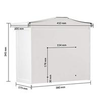 Burg Wächter 12810 SYLT 1883 W Brievenbus Plaatstaal Wit Sleutelslot - thumbnail