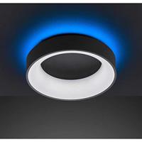 Deco Plafondlamp zwart Ø 45 cm met afstandsbediening - Dimbaar wit licht - Achtergrondverlichting - thumbnail