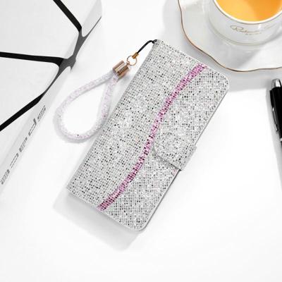Voor Samsung Galaxy A71 Glitter Powder Horizontale Flip Lederen case met kaartslots & houder & lanyard(zilver) Voor Samsung Galaxy A71 Glitter Powder Horizontale Flip Lederen case met kaartslots & houder & lanyard(zilver)