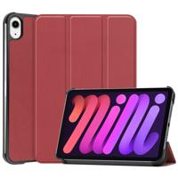 3-Vouw sleepcover hoes - iPad Mini 6 (2021) - Bordeaux Rood - thumbnail