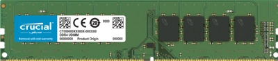 Crucial CT16G4DFRA32A Werkgeheugenmodule voor PC DDR4 16 GB 1 x 16 GB Non-ECC 3200 MHz 288-pins DIMM CL22 CT16G4DFRA32A
