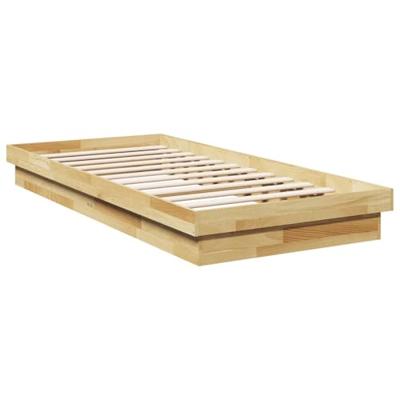 Bedframe zonder matras 80x200 cm massief eikenhout Bedframe zonder matras 80x200 cm massief eikenhout