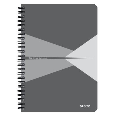 Notitieboek leitz office a5 lijn 180pag grijs | 5 stuks