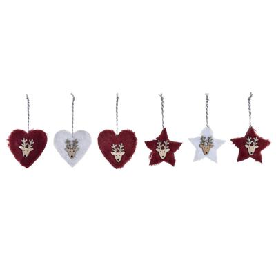 Kerst Decoratie Set DKD Home Decor Polyester (21 x 8 x 1 cm) (8 cm) (2 Stuks) Kerst Decoratie Set DKD Home Decor Polyester (21 x 8 x 1 cm) (8 cm) (2 Stuks)