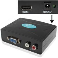 VGA naar HDMI Converter met Audio (FY1316)(zwart) - thumbnail