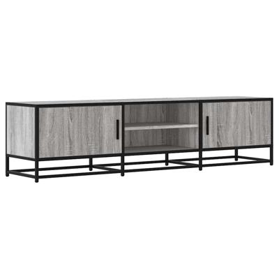 Tv-meubel 180x35x41 cm bewerkt hout grijs sonoma eikenkleurig - thumbnail