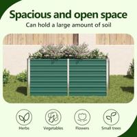VidaXL Plantenbak verhoogd 160x40x77 cm gegalvaniseerd staal groen - thumbnail