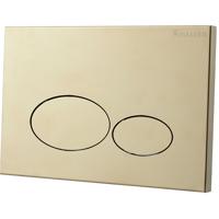 Wiesbaden X32 Metal Drukplaat voor Inbouwreservoir - Geborsteld Messing - thumbnail