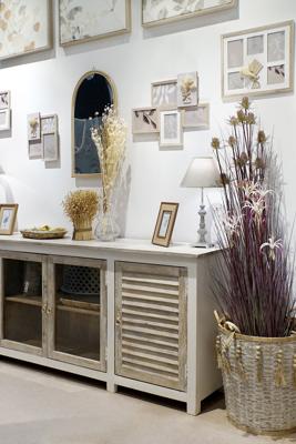 Fotolijsten DKD Home Decor 53 x 2,4 x 39,5 cm Kristal Natuurlijk Shabby Chic