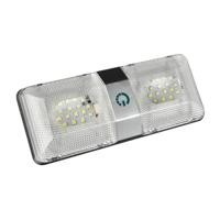 D4376D DC11-18V 6W 6000-6500K IP50 48LEDs SMD-5050 Marine RV Dimbare LED Dome licht plafond lamp met Touch Control - thumbnail