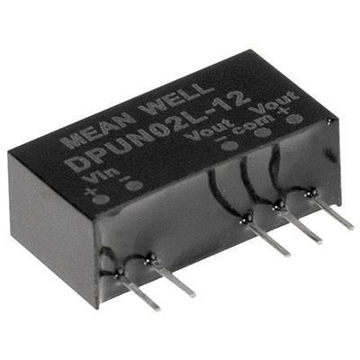 MEAN WELL DPUN02L-15 DC/DC-converter +15 V/DC, -15 V/DC 67 mA 2 W Aantal uitgangen: 2 x Inhoud 1 stuk(s)
