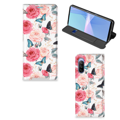 Sony Xperia 10 III Smart Cover Butterfly Roses Sony Xperia 10 III Smart Cover Butterfly Roses
