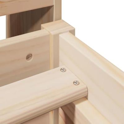 Bed met boekenkast zonder matras massief grenenhout 100x200 cm