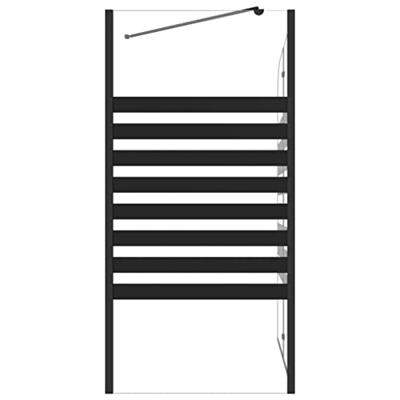 VidaXL Badwand gestreept 120x68x130 cm gehard glas