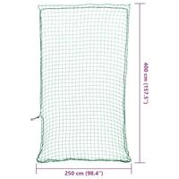 VidaXL Aanhangwagennet elastisch touw 4x2,5 m polypropeen groen - thumbnail