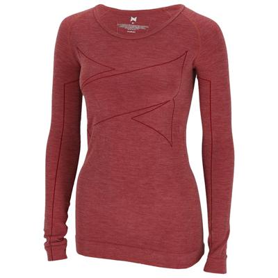 Xtreme Thermoshirt Dames Merino Wol Red Melange-L