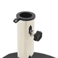 VidaXL Parasolvoet rond 28,5 kg graniet zwart - thumbnail