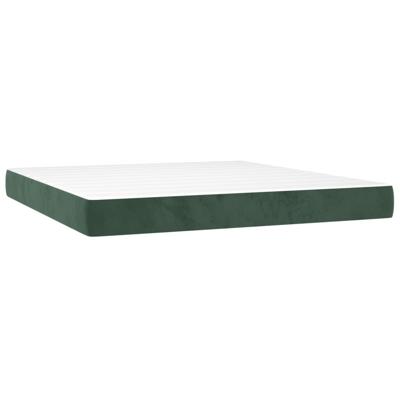 Boxspring met matras fluweel donkergroen 160x200 cm - thumbnail