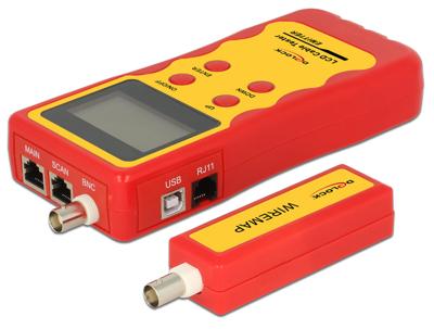 DeLOCK LCD kabeltester RJ45 / RJ12 / BNC / USB