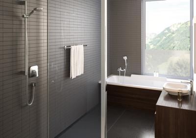 Hansgrohe FixFit Fixfit muuraansluitbocht met geïntegreerde terugslagklep, chroom