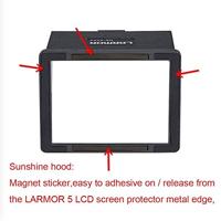 GGS Larmor 5e Generatie Glas Screen Protector en Zonneschermkap Set voor Nikon D5 - Transparant - thumbnail