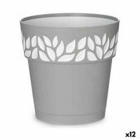 Zelfwaterende bloempot Stefanplast Cloe Grijs Plastic 19 x 19 x 19 cm (12 Stuks) - thumbnail