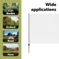 VidaXL Hek met paal grijs 1,6 x 10 m staal en pvc - thumbnail