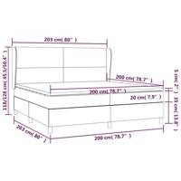 Boxspring met matras stof taupe 200x200 cm - thumbnail