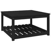 Tuintafel 82,5x82,5x45 cm massief grenenhout zwart - thumbnail