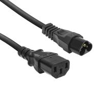 ACT AK5247 Netsnoer Stroomkabel C6 - C13 | Zwart | 20 cm - thumbnail