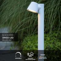 Lucide DINGO-LED - Sokkellamp - LED Dimb. - GU10 - 1x5W 3000K - IP44 - Wit - thumbnail