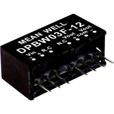 MEAN WELL DPBW03G-12 DC/DC-convertermodule 125 mA 3 W Aantal uitgangen: 2 x Inhoud 1 stuk(s) MEAN WELL DPBW03G-12 DC/DC-convertermodule 125 mA 3 W Aantal uitgangen: 2 x Inhoud 1 stuk(s)