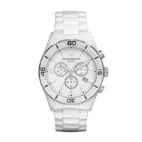 Emporio Armani AR1424 dameshorloge met keramische witte wijzerplaat - thumbnail