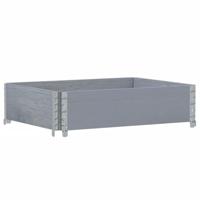 Palletopzetrand 80x60 cm massief grenenhout grijs - thumbnail