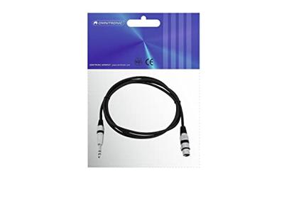 Omnitronic 30225182 XLR Adapterkabel [1x XLR-bus 3-polig - 1x Jackplug male 6,3 mm (stereo)] 2.00 m Zwart