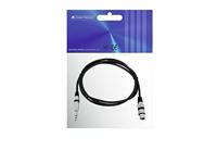 OMNITRONIC Adapter Cable XLR(F)/Jack stereo 2m bk - thumbnail