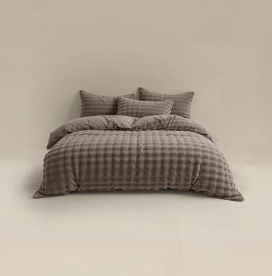 RoyalTextile - Pom Pom Dekbedovertrek - Teddy - Taupe - 140 x 220