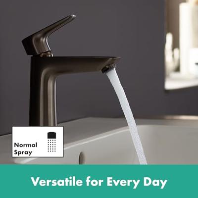 Wastafelmengkraan Talis E 110 HansGrohe Eengreeps met Trekwaste Geborsteld Zwart Chroom