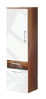 Badkamer kolomkast Ilse Walnoot Wit