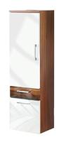 Badkamer kolomkast Ilse Walnoot Wit - thumbnail