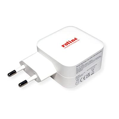 ROLINE USB-oplader met Eurostekker, 2-poorts (Type-A QC3.0, Type-C PD), 38W