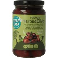 TerraSana Kalamata olijven in kruidenolie bio 345 Gram - thumbnail