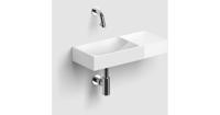 Clou Vale keramiek fontein 45x19x7cm voorbewerkt kraangat rechts Wit glanzend CL/03.03162.R - thumbnail