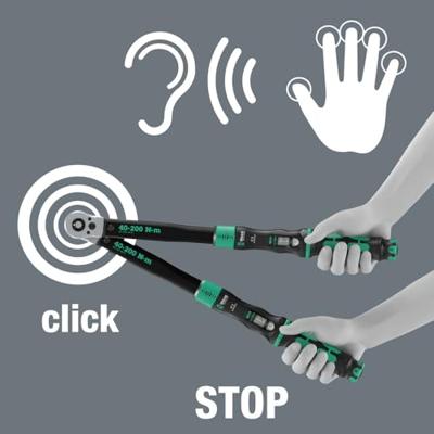 Wera Click-Torque Lock C 3 R/L 05075695001 Momentsleutel Met doorsteekvierkant 1/2 (12,5 mm) 200 - 40 Nm Wera Click-Torque Lock C 3 R/L 05075695001 Momentsleutel Met doorsteekvierkant 1/2 (12,5 mm) 200 - 40 Nm