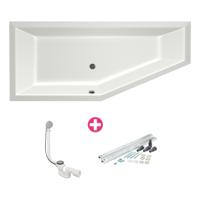 Ligbad Beterbad Xenz Society Compact Links 180x80x44 cm Gebroken Wit - thumbnail