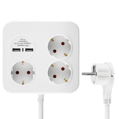 REV 0012378109 Stekkerdoos 3-voudig Wit, Zwart Randaarde stekker 1 stuk(s)