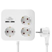 REV 0012378109 Stekkerdoos 3-voudig Wit, Zwart Randaarde stekker 1 stuk(s) - thumbnail