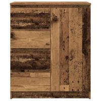 Dressoir met lades 71x35x84 cm spaanplaat hout oud hout - thumbnail