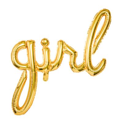 PartyDeko Folieballon Girl Goud