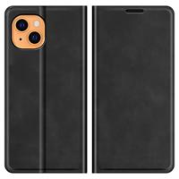 Casecentive Magnetische Leren Wallet case iPhone 13 zwart - thumbnail